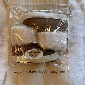 Little Love Bug Fur top boots- size 5 NWT